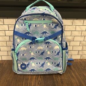 Simple Modern Blue Dinosaur Kids Backpack